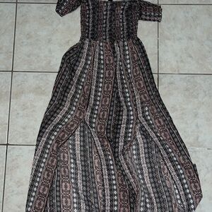 Off the shoulder maxi with side slits